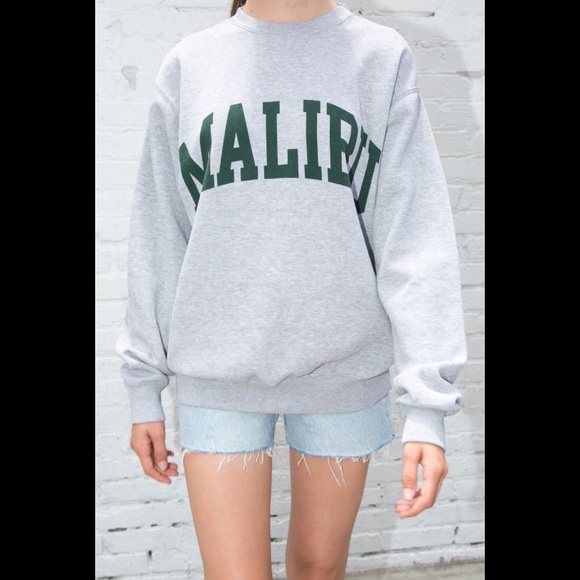 Brandy Melville gray Erica Malibu sweatshirt - Picture 2 of 4